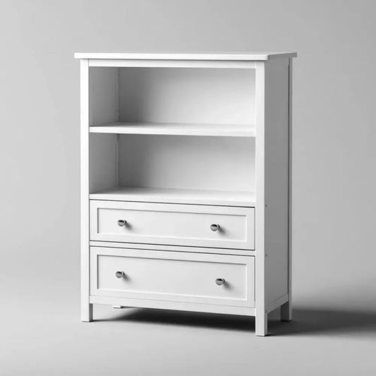 Biały regał z szufladami z płyty MDF 80 x 35 x 150 cm
